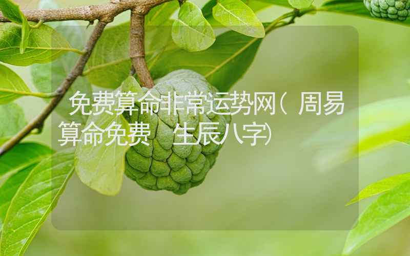 免费算命非常运势网(周易算命免费 生辰八字)